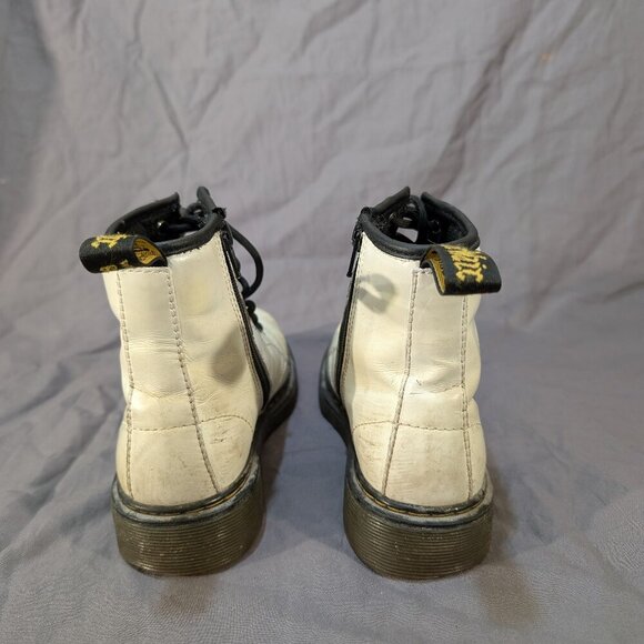 Dr. Martens 1460 J White Leather Combat Boots - Youth Size US 3 - Picture 2 of 9